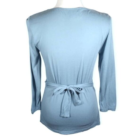 NINE WEST PETITE BLUE TOP SZ.SP EUC - Picture 3 of 5